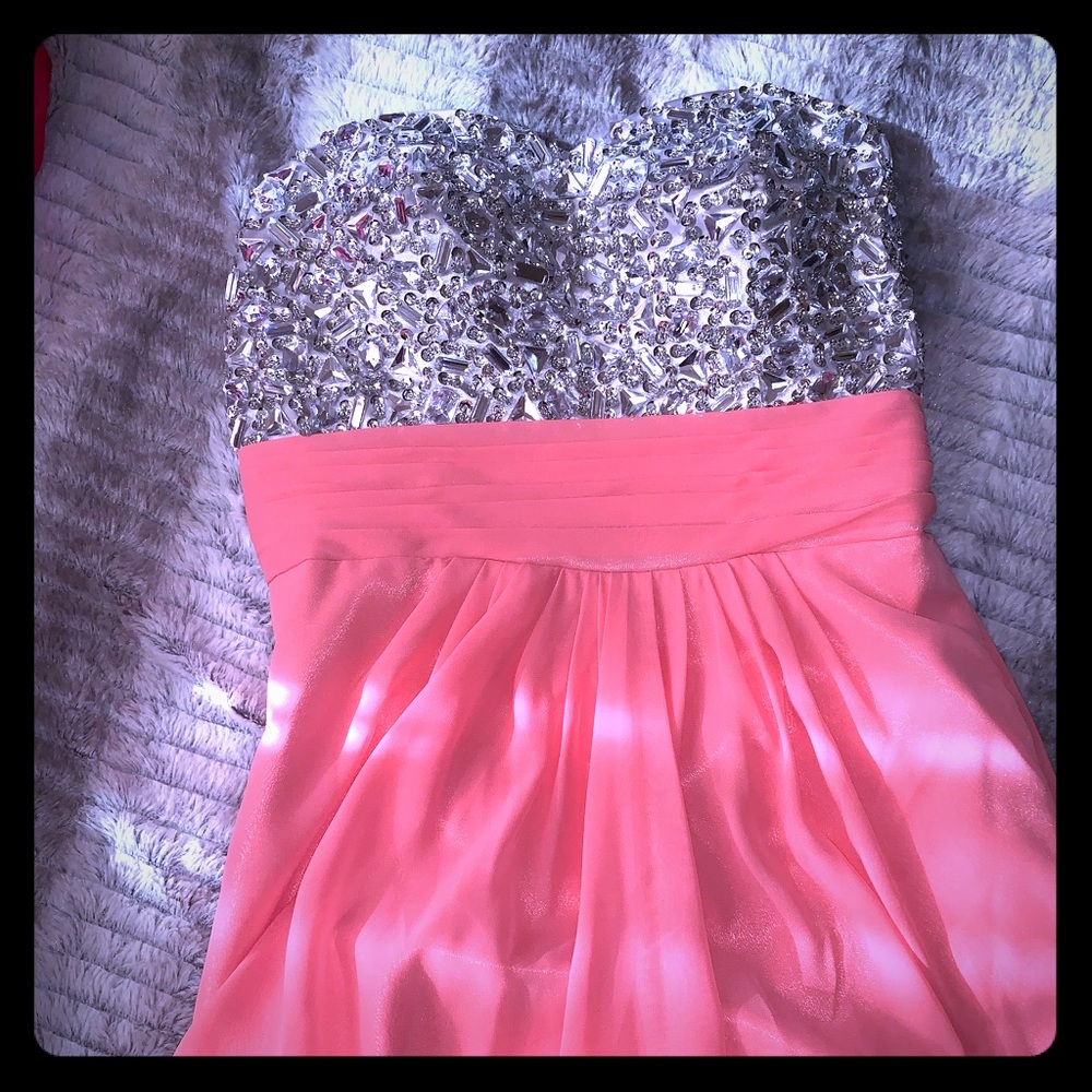 Coral prom dress